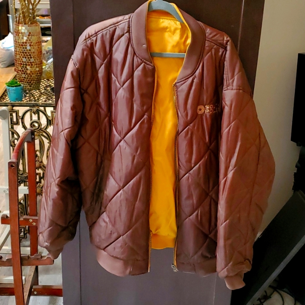 A orange & brown South Pole jacket